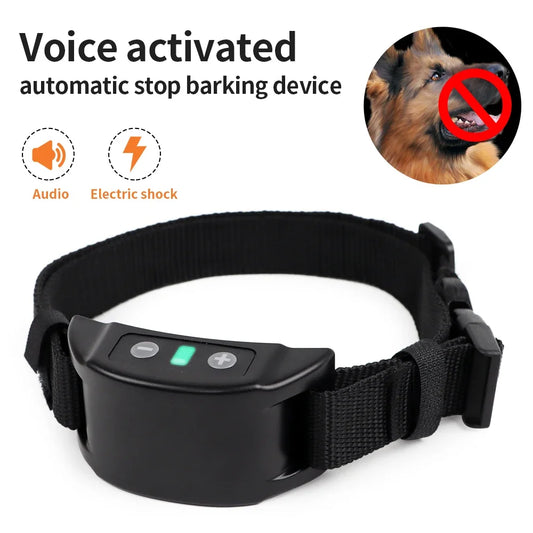 Dog Auto Anti-Bark Collar – USB Rechargeable Training Device (Safe Static Shock & Sound)