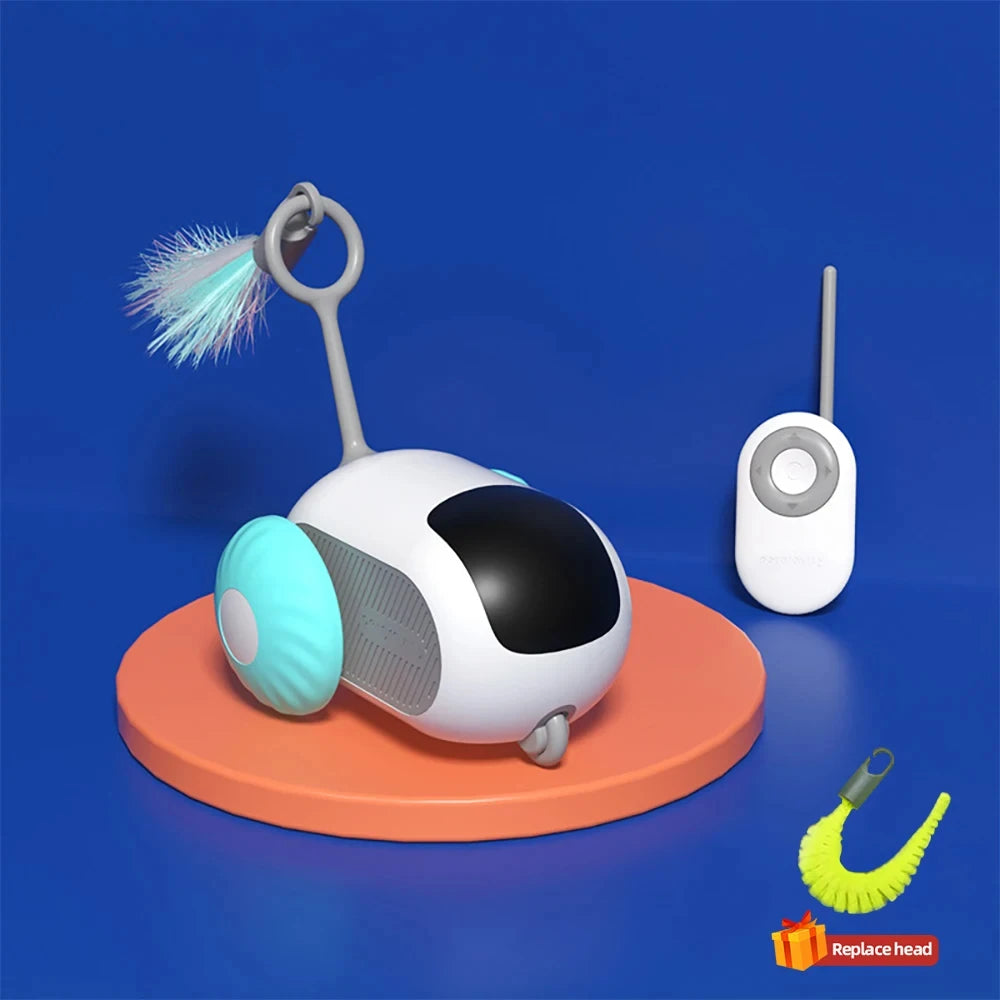 Smart Cat Toy Car – Automatic Moving & Remote-Controlled Interactive Toy for Cats