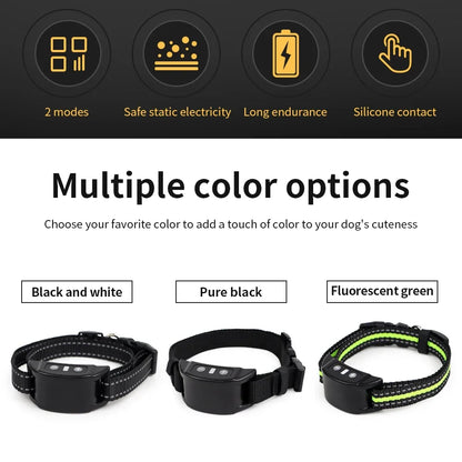 Dog Auto Anti-Bark Collar – USB Rechargeable Training Device (Safe Static Shock & Sound)