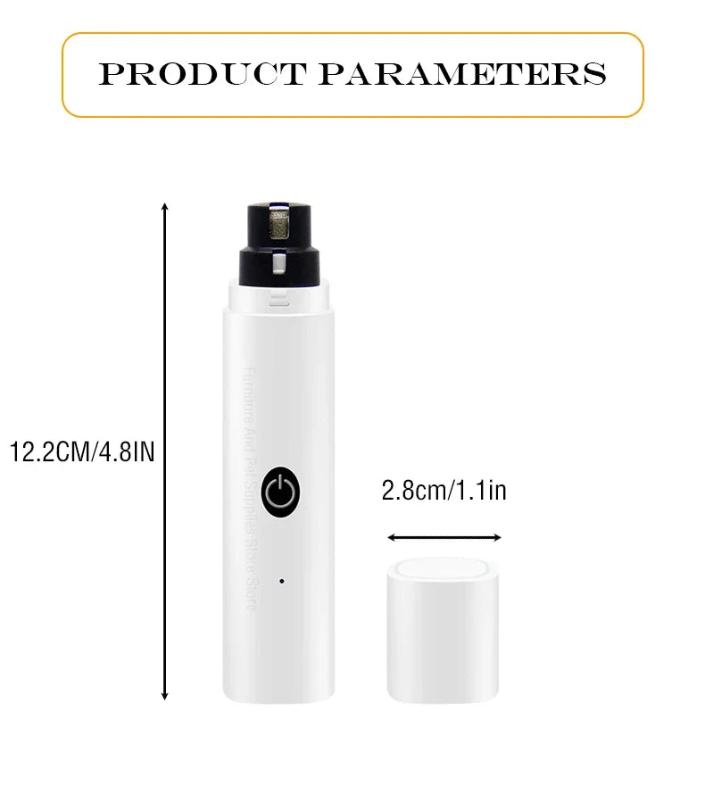 Dog Nail Clippers for Dog Nail Grinders Rechargeable USB Charging LED Light Pet Quiet Cat Paws Nail Grooming Supplies