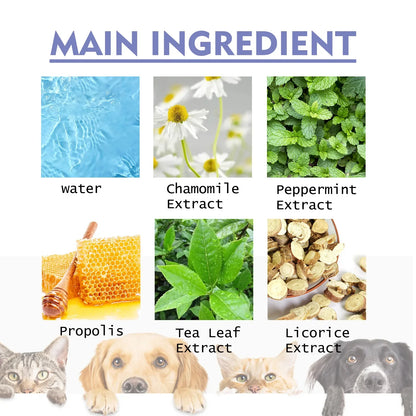 50ml Pet Oral Cleanse Spray for Dogs & Cats – Bad Breath Eliminator, Plaque & Tartar Remover, Natural Dental Care