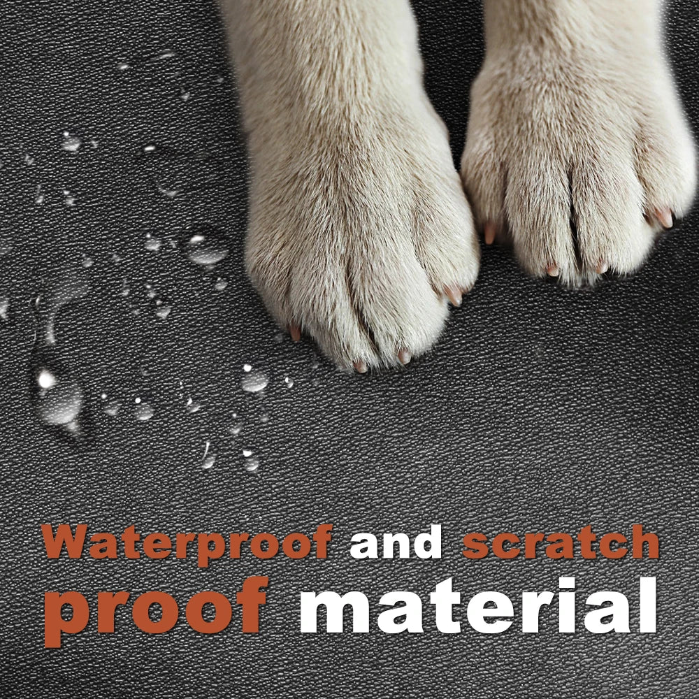 Waterproof Back Seat Extender for Dogs – PU Leather Car Seat Cover with Hard Bottom | Anti-Scratch, Universal Fit Dog Travel Mat