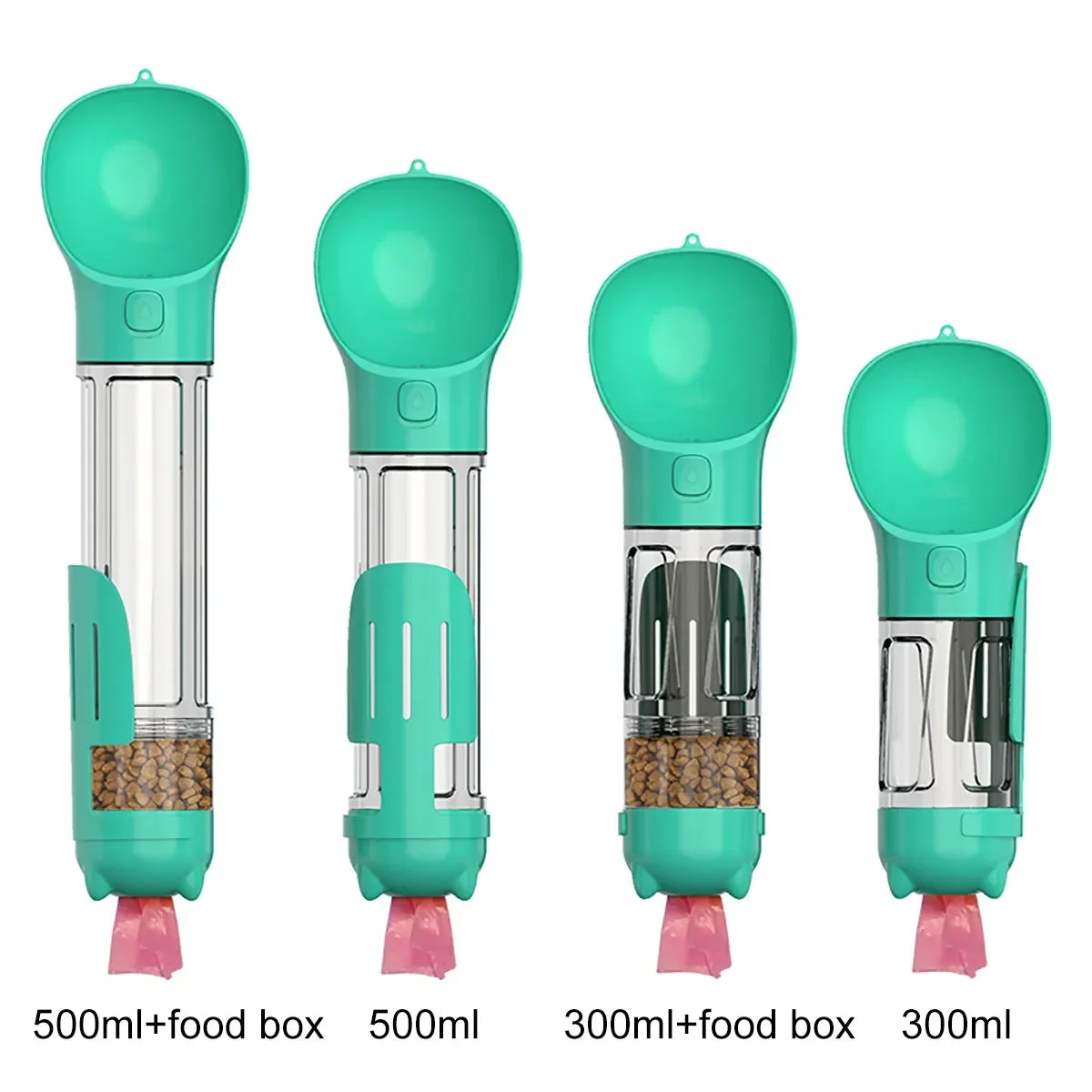3 in 1 Portable Dog Water Bottle – Feeder, Drinker, and Poop Bag Dispenser for Outdoor Pet Travel