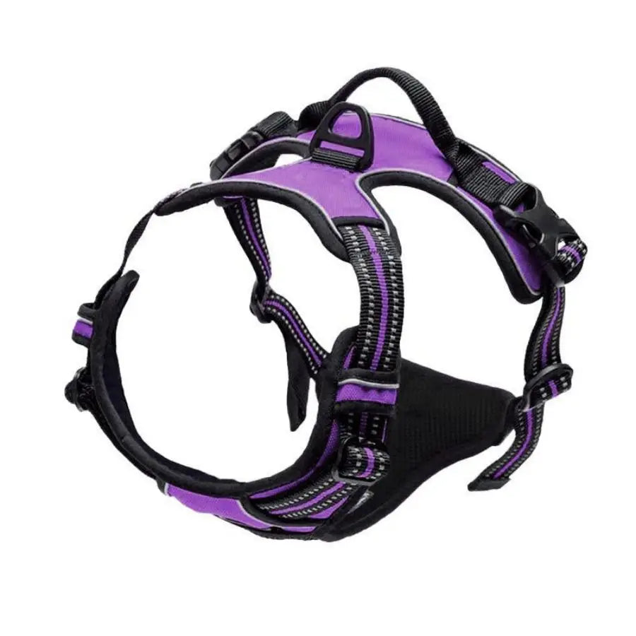 No Pull Dog Harness – Reflective Front-Clip Vest with Easy Control Handle