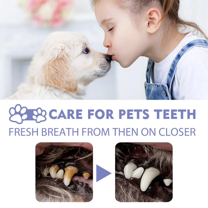 50ml Pet Oral Cleanse Spray for Dogs & Cats – Bad Breath Eliminator, Plaque & Tartar Remover, Natural Dental Care