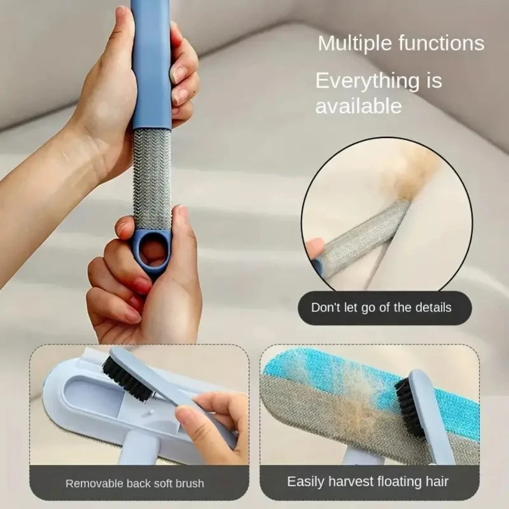Long-Handle Deshedding Brush, Nylon Detangling Grooming Tool for Dogs & Cats