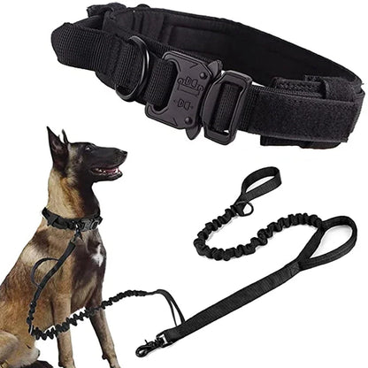Durable Tactical Dog Collar & Leash Set – For Medium & Large Dogs