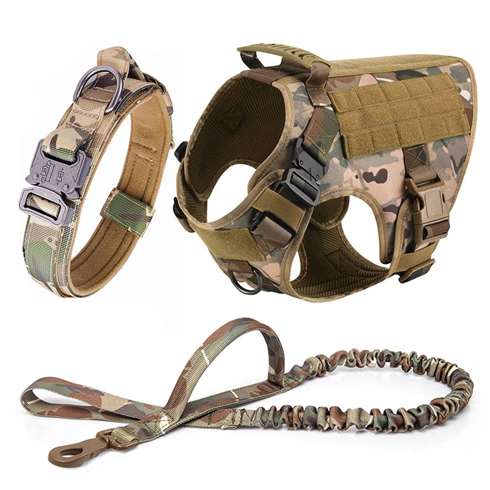 Tactical Dog Harness, Leash & Collar Set – For German Shepherd, Malinois & Large Breeds