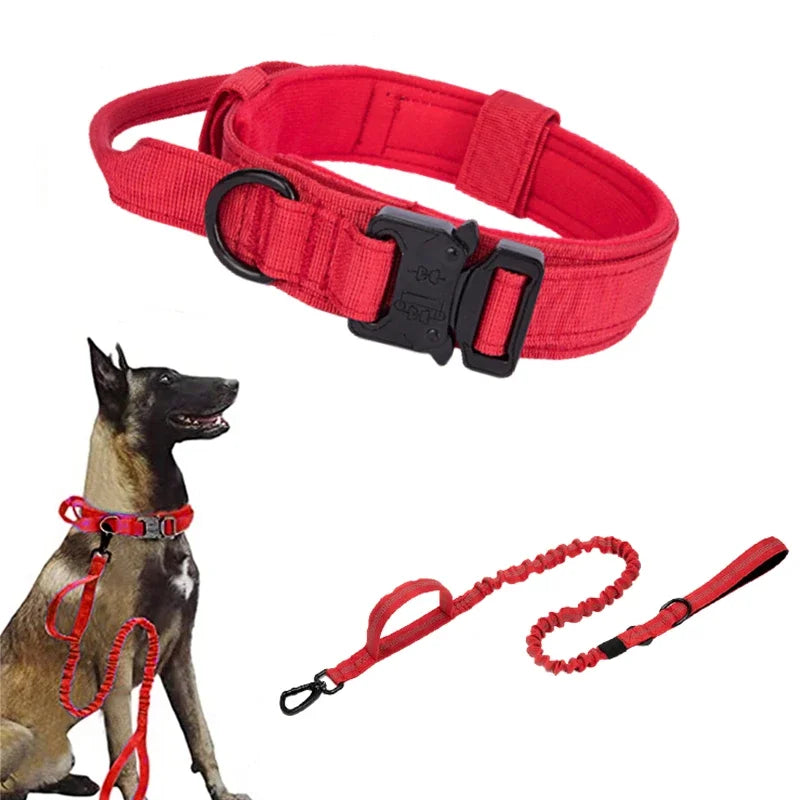 Durable Tactical Dog Collar & Leash Set – For Medium & Large Dogs