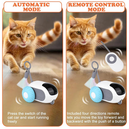 Smart Cat Toy Car – Automatic Moving & Remote-Controlled Interactive Toy for Cats