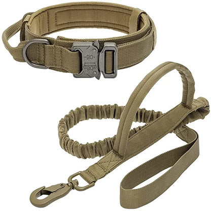 Durable Tactical Dog Collar & Leash Set – For Medium & Large Dogs