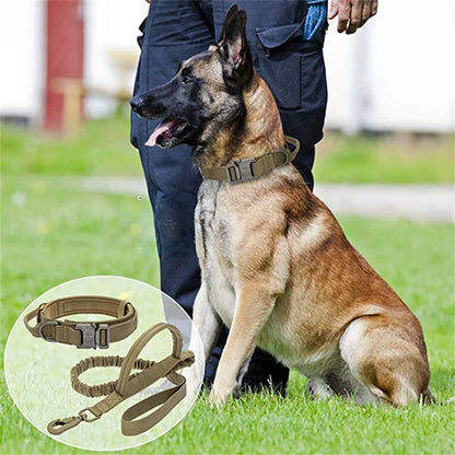 Durable Tactical Dog Collar & Leash Set – For Medium & Large Dogs
