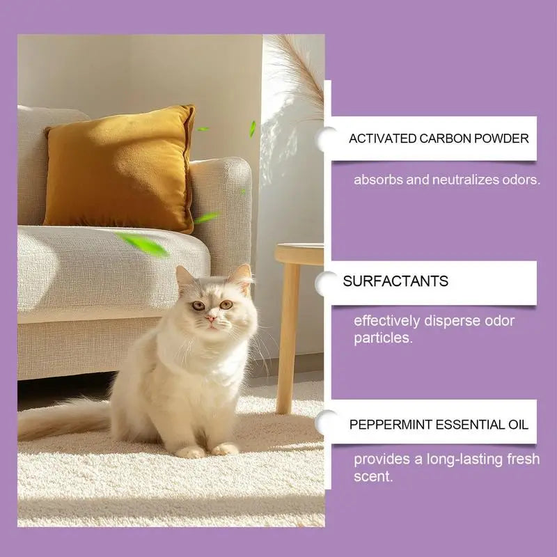 Pet Odor Eliminator Spray – Dog & Cat Deodorizer for Urine, Sofas, Carpets, Curtains, and Car – Long-Lasting Fresh Scent, Portable 50ml Pet Deodorant Spray