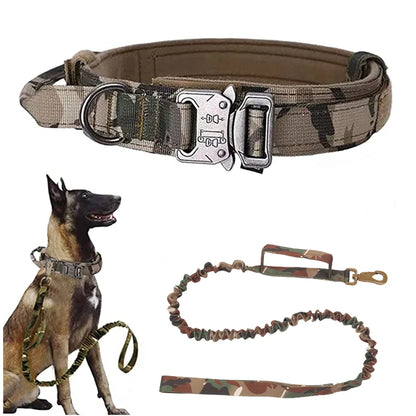 Durable Tactical Dog Collar & Leash Set – For Medium & Large Dogs