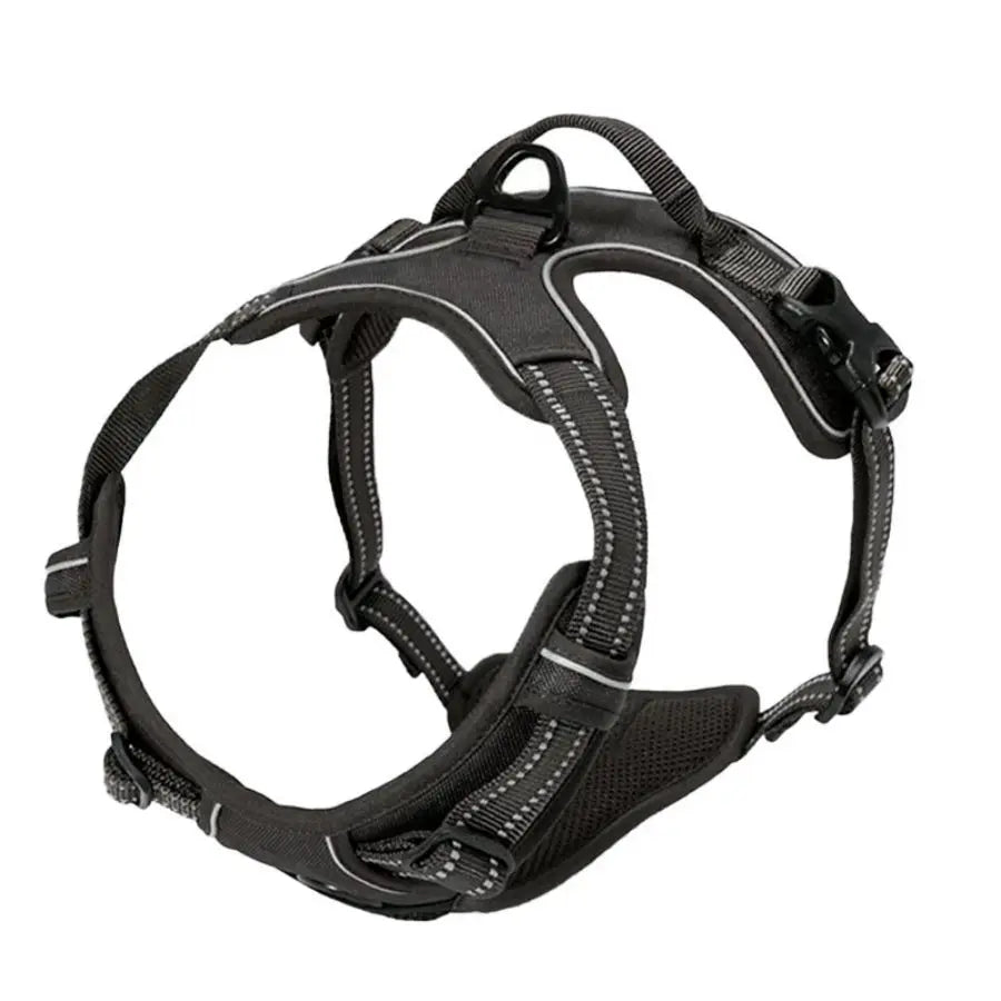 No Pull Dog Harness – Reflective Front-Clip Vest with Easy Control Handle