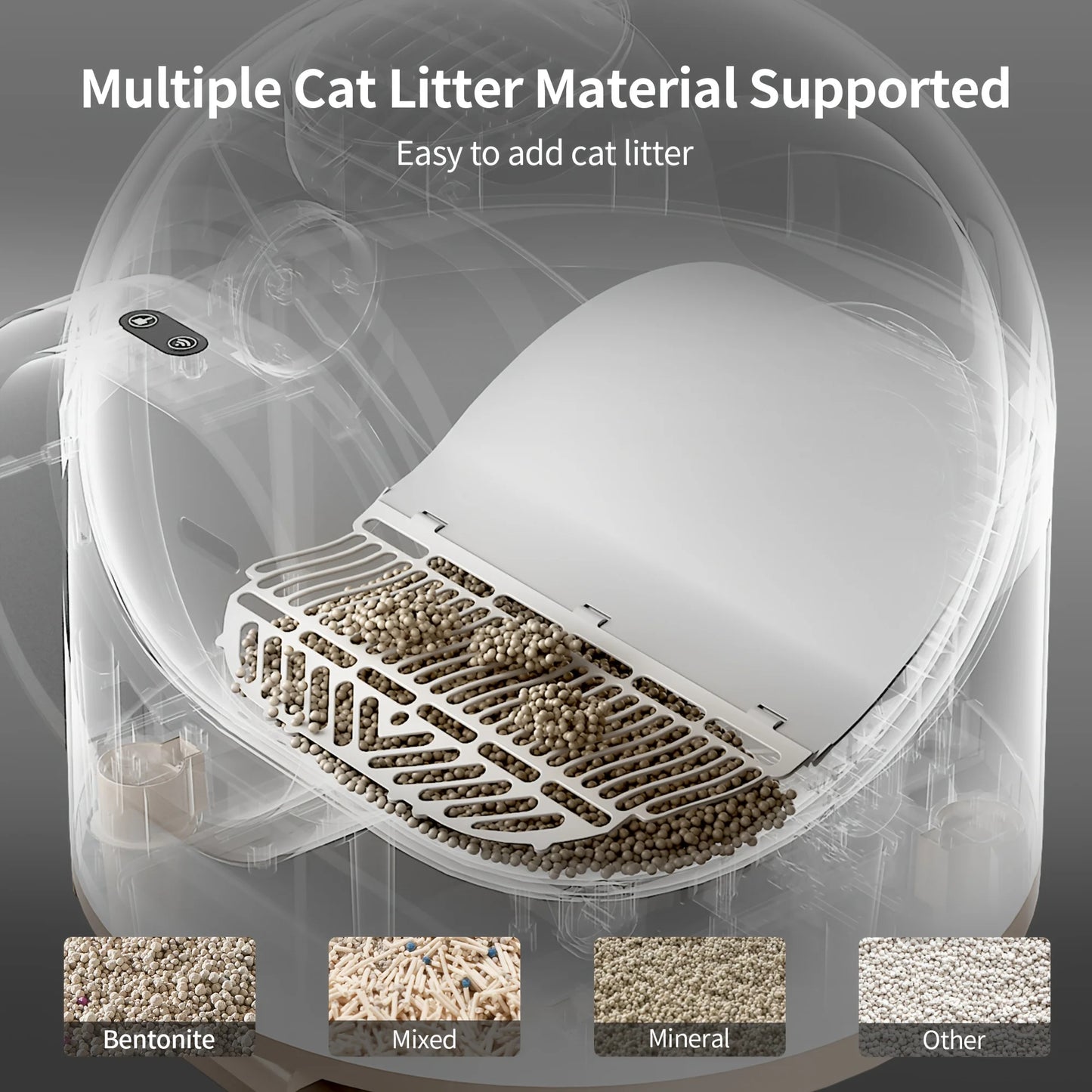 REDSASA 80L Smart Automatic Self-Cleaning Cat Litter Box – WiFi APP Control, UV Sterilization, Air Purification, Safety Sensors, for Multiple Cats up to 30 lbs