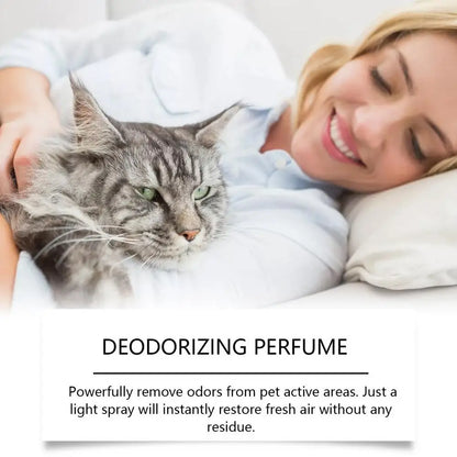Pet Odor Eliminator Spray – Dog & Cat Deodorizer for Urine, Sofas, Carpets, Curtains, and Car – Long-Lasting Fresh Scent, Portable 50ml Pet Deodorant Spray