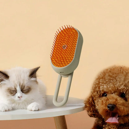 3 in 1 Cat Steam Brush – Grooming, Cleaning, and Hair Removal Made Easy