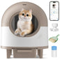 REDSASA 80L Smart Automatic Self-Cleaning Cat Litter Box – WiFi APP Control, UV Sterilization, Air Purification, Safety Sensors, for Multiple Cats up to 30 lbs