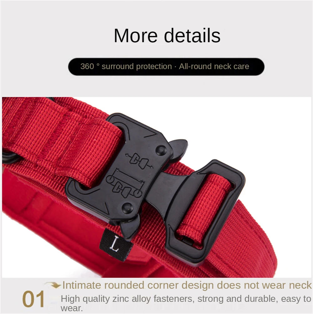 Durable Tactical Dog Collar & Leash Set – For Medium & Large Dogs