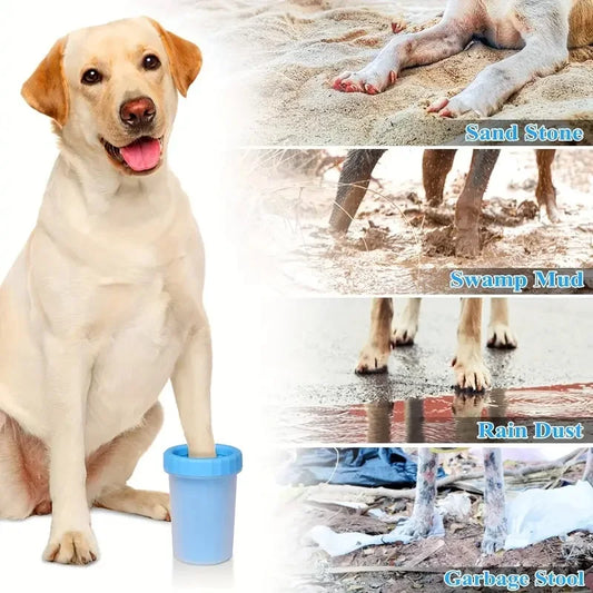 Portable Pet Paw Cleaner Cup - Reusable Dog & Cat Foot Washer for Mud & Dirt, Outdoor & Indoor Use