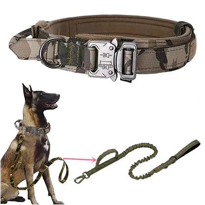 Durable Tactical Dog Collar & Leash Set – For Medium & Large Dogs