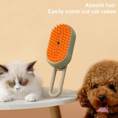 3 in 1 Cat Steam Brush – Grooming, Cleaning, and Hair Removal Made Easy