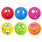 6-Pack Smile Face Squeaky Dog Balls – Soft Latex Interactive Toys for Small & Medium Dogs