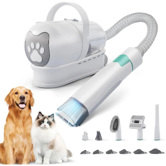 NEW Pet Grooming Vacuum with Pet Clipper & Nail Grinder – 6-in-1 Dog Hair Vacuum Kit for Shedding & Grooming Cats & Dog