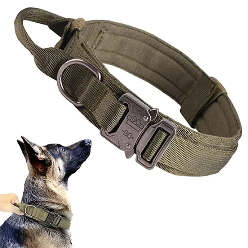 Durable Tactical Dog Collar & Leash Set – For Medium & Large Dogs