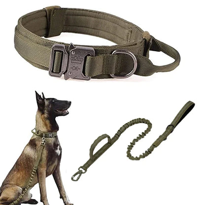 Durable Tactical Dog Collar & Leash Set – For Medium & Large Dogs
