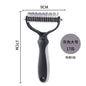 Professional 2-Sided Pet Deshedding Brush – Dog & Cat Dematting Comb | Undercoat Grooming Rake
