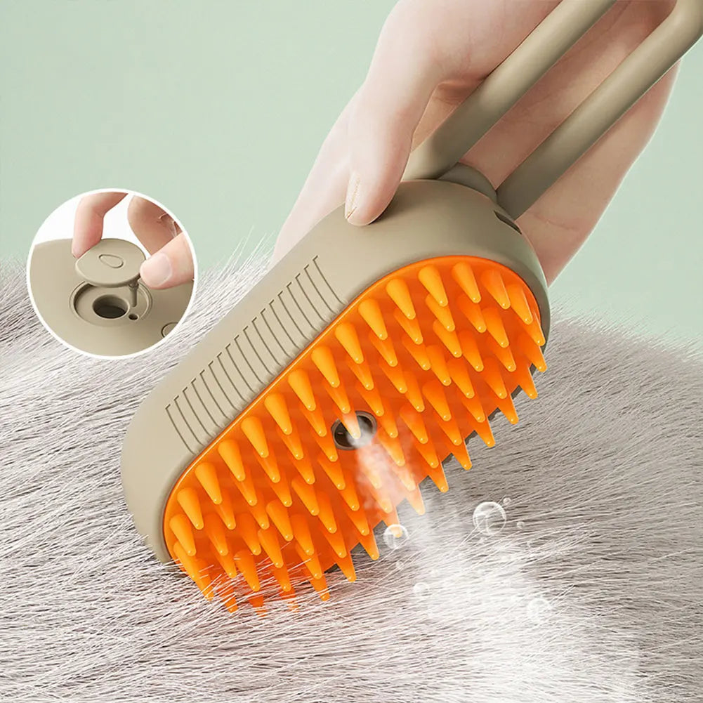 3 in 1 Cat Steam Brush – Grooming, Cleaning, and Hair Removal Made Easy