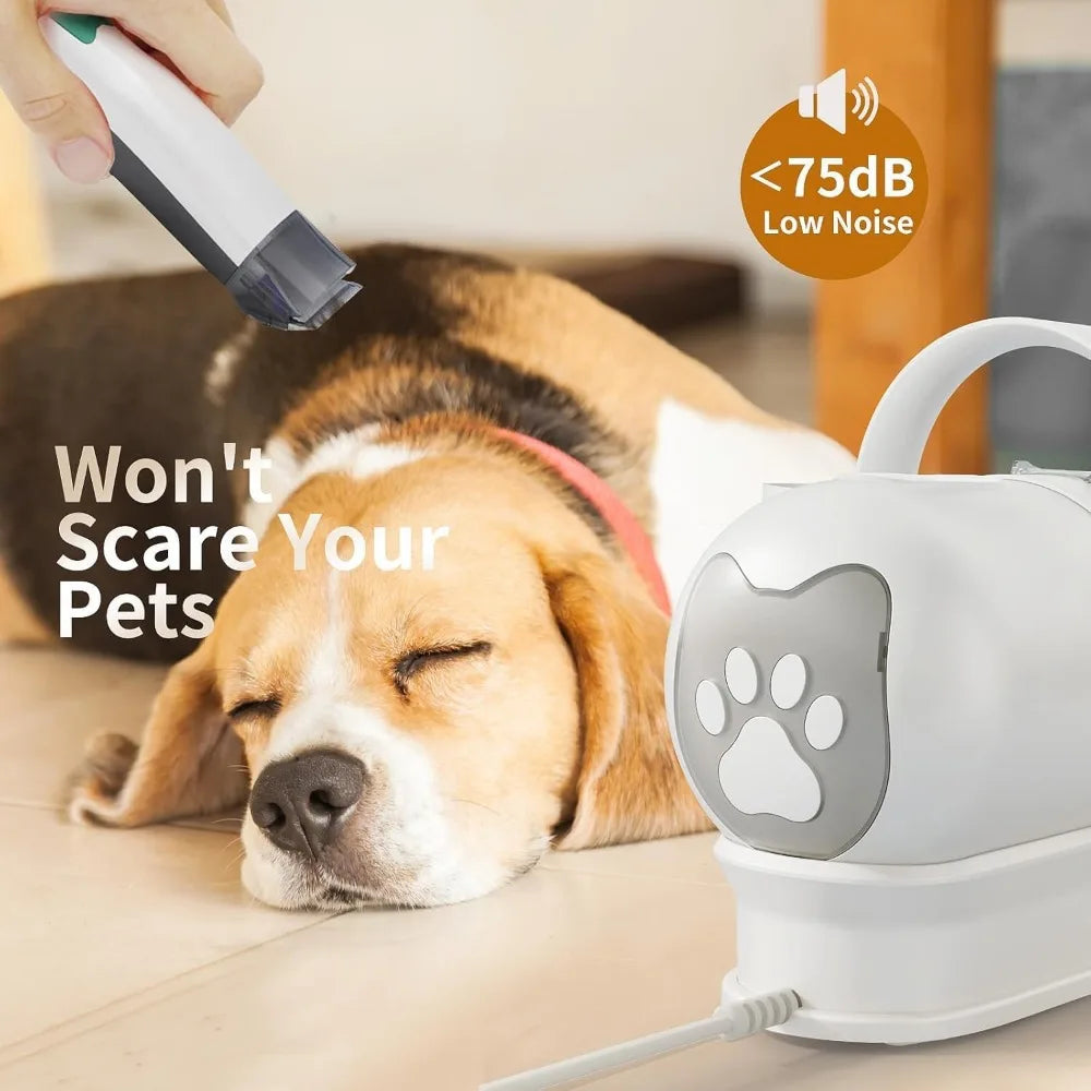 NEW Pet Grooming Vacuum with Pet Clipper & Nail Grinder – 6-in-1 Dog Hair Vacuum Kit for Shedding & Grooming Cats & Dog