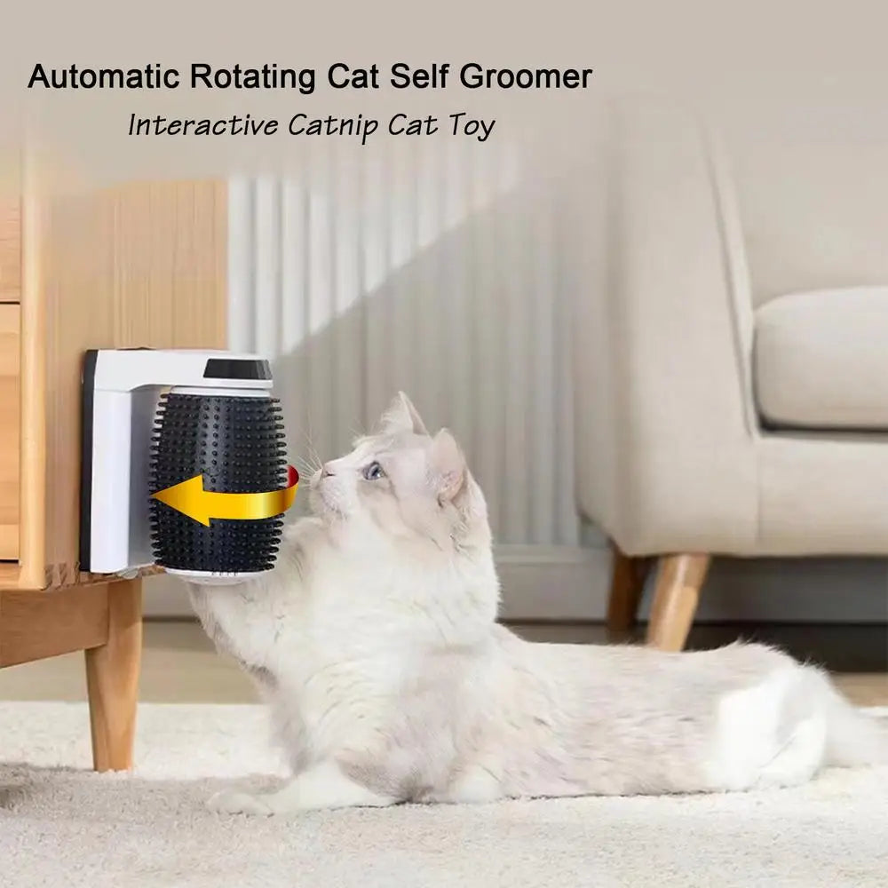 Automatic Cat Self Groomer Cat Self Groomer Brush Softer Cat Corner Scratcher With Catnip Kitten Brush Face Grooming For Kitten