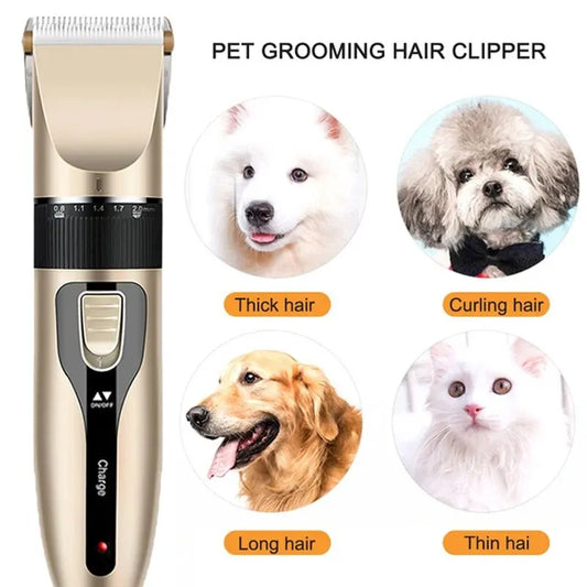 Cordless Pet Hair Clippers – Quiet, Precise Grooming for Dogs, Cats, and Rabbits