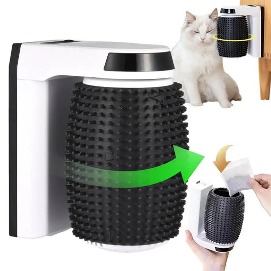 Automatic Cat Self Groomer Cat Self Groomer Brush Softer Cat Corner Scratcher With Catnip Kitten Brush Face Grooming For Kitten