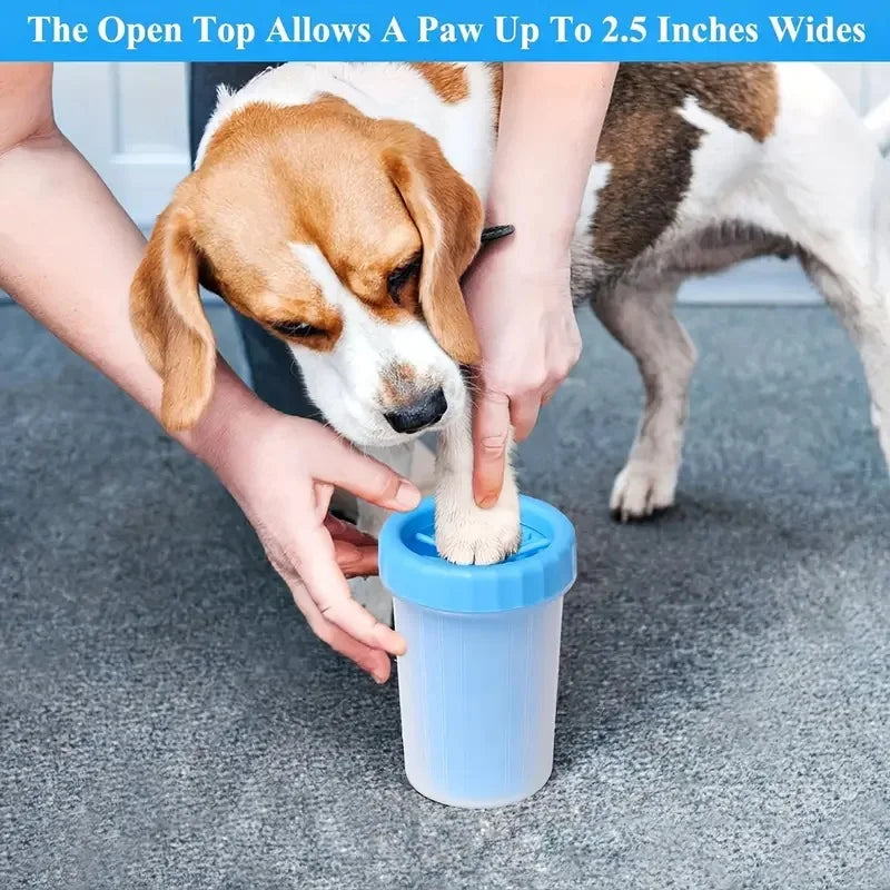 Portable Pet Paw Cleaner Cup - Reusable Dog & Cat Foot Washer for Mud & Dirt, Outdoor & Indoor Use