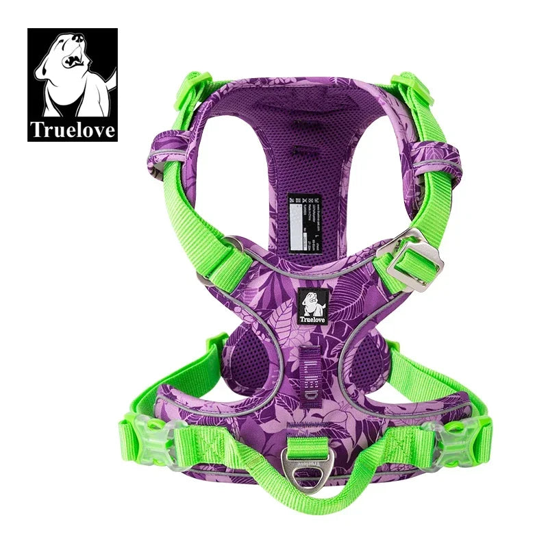 Truelove Camouflage Reflective Dog Harness – No-Pull, Adjustable, Breathable