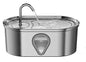 3.5L Large Capacity Stainless Steel Pet Water Fountain – Automatic Cat Water Dispenser with LED Light