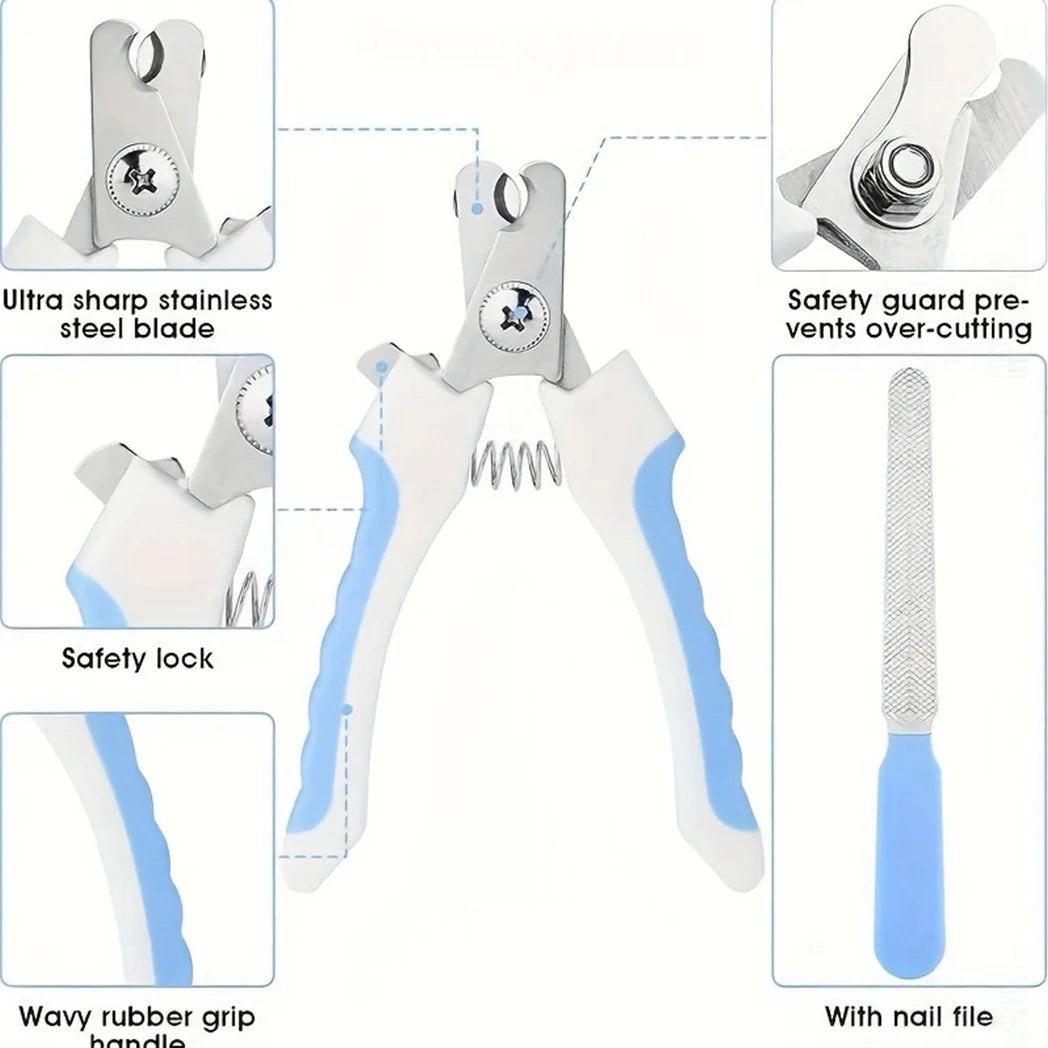 7 Pack Pet Grooming Kit – Dog Comb, Flea Comb, Shampoo Brush, Nail Clippers & Toothbrush Set