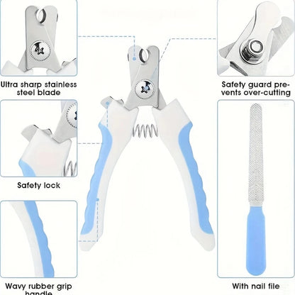 7 Pack Pet Grooming Kit – Dog Comb, Flea Comb, Shampoo Brush, Nail Clippers & Toothbrush Set