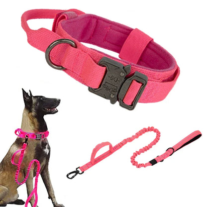 Durable Tactical Dog Collar & Leash Set – For Medium & Large Dogs