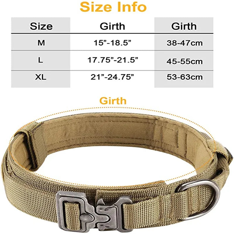 Durable Tactical Dog Collar & Leash Set – For Medium & Large Dogs