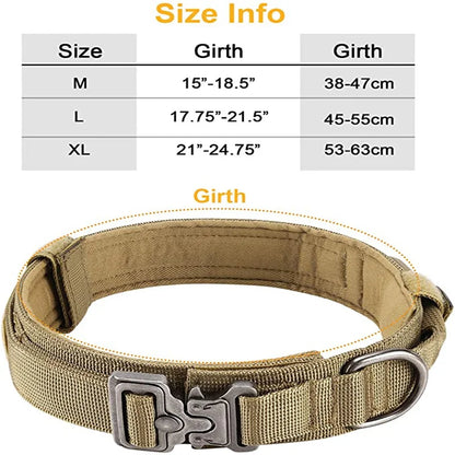 Durable Tactical Dog Collar & Leash Set – For Medium & Large Dogs
