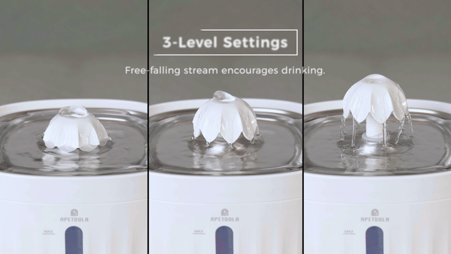 APETDOLA Automatic Cat Water Fountain – 2.1L Smart Pet Water Dispenser with Stainless Steel Tray, 6-Level Filtration, Ultra Quiet for Cats and Dogs