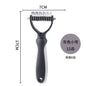 Professional 2-Sided Pet Deshedding Brush – Dog & Cat Dematting Comb | Undercoat Grooming Rake