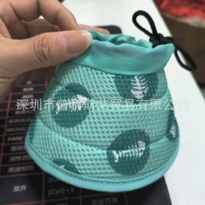 Adjustable Cat Cone Collar – Soft, Breathable, Anti-Bite Protective Recovery Neck Ring for Cats & Small Dogs