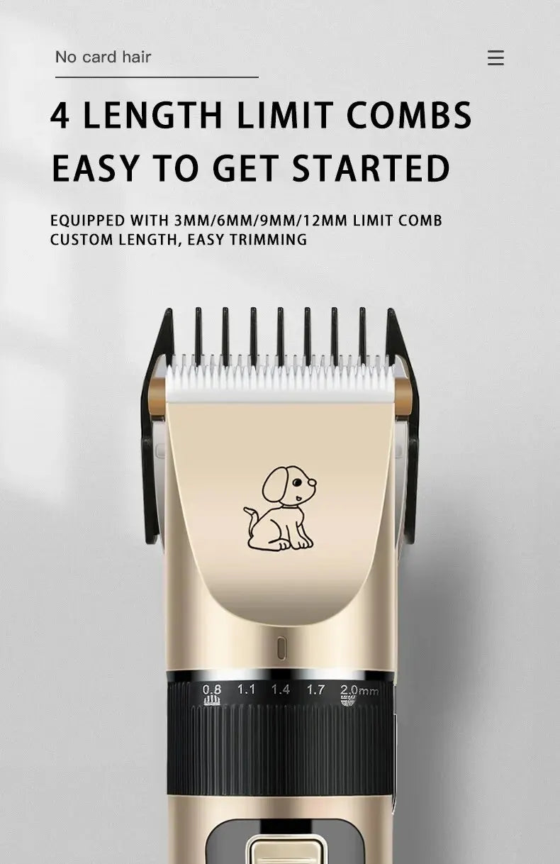 Cordless Pet Hair Clippers – Quiet, Precise Grooming for Dogs, Cats, and Rabbits