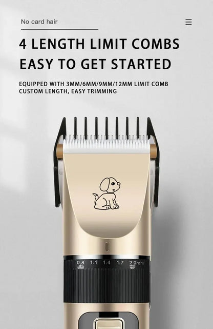 Cordless Pet Hair Clippers – Quiet, Precise Grooming for Dogs, Cats, and Rabbits
